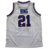 Autographed/Signed Dave Bing HOF 90 Detroit White Jersey Beckett BAS COA
