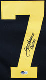 Joe Greene "HOF 87" Signed Black Pro Style Jersey w/ Yellow #'s BAS Witnessed