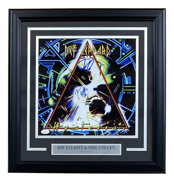 Joe Elliott Phil Collen Signed Framed 12x12 Def Leppard Photo JSA ITP