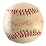 Mickey Mantle Autographed New York Yankees Baseball Little League Beckett 59438