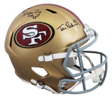 49ers Tom Rathman & Roger Craig Signed Full Size Speed Rep Helmet BAS Witnessed