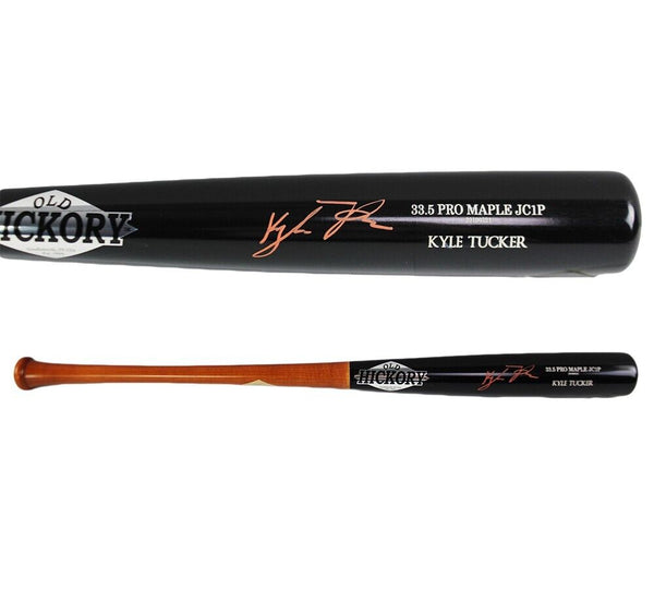 Kyle Tucker Signed Houston Astros Old Hickory Engraved MLB Bat - Orange Ink
