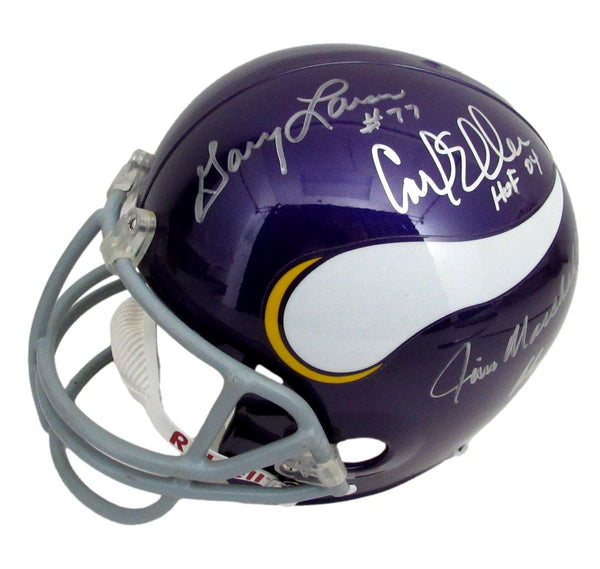 Eller/Page/Marshall/Larsen Signed/Auto Full Size Replica Helmet Vikings JSA