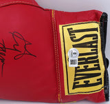 George Foreman Autographed Red Everlast Boxing Glove LH Beckett BAS QR #BS30352