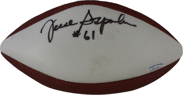 Jesse Sapolu Autographed/Signed Mini Football DEFLATED AS IS DEN 59349