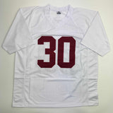 Autographed/Signed Jihaad Campbell Alabama White College Jersey JSA COA