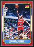 Michael Jordan Autographed Framed 1986 Fleer RC Blow Up Poster UDA BAM307261