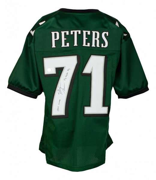 Jason Peters Signed Philadelphia Jersey "SBLII Champs & Fly Eagles Fly" Beckett