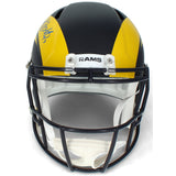 Davante Adams Autographed LA Rams Black Rivalries Speed FullSize Helmet JSA