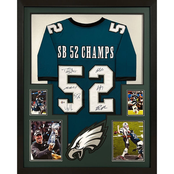 Eagles Super Bowl 52 Autographed Signed Framed Jersey BECKETT