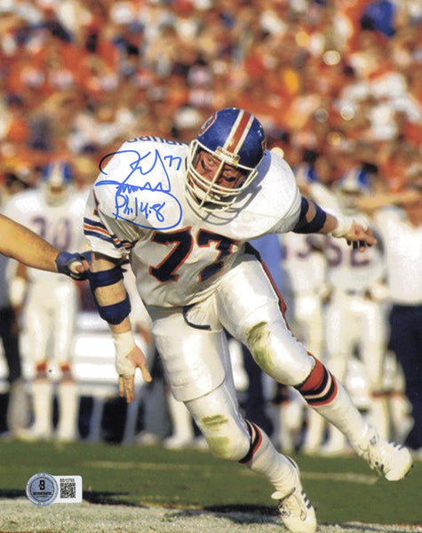 Karl Mecklenburg Autographed 8x10 Photo Denver Broncos Beckett BAS QR #BS12793
