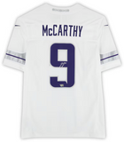 J.J. McCarthy Autographed Minnesota Vikings White Limited Jersey Fanatics