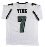 Michael Vick Authentic Signed White Pro Style Jersey BAS Witnessed #WC28349