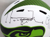 Jim Zorn Autographed Seahawks Lunar Eclipse White Full Size Helmet Play Call MCS
