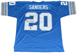 BARRY SANDERS SIGNED DETROIT LIONS #20 THROWBACK MITCHELL & NESS JERSEY BECKETT