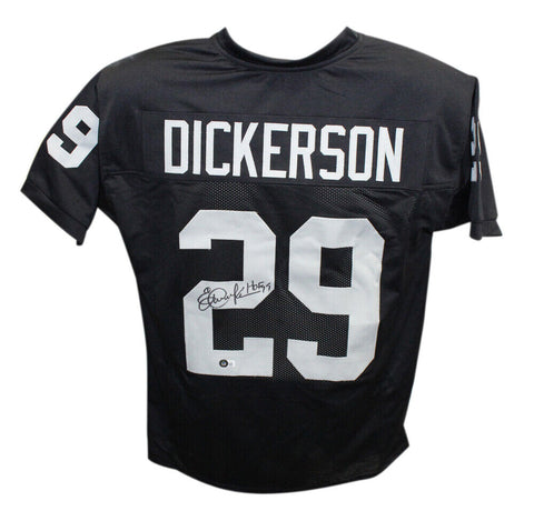 Eric Dickerson Autographed/Signed Pro Style XL Black Jersey Beckett 41017