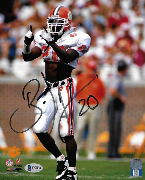 Brian Dawkins Autographed Clemson Tigers 8x10 Photo Beckett Witnessed