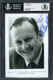 Bo Schembechler Autographed 5x7 Photo Michigan "Good Luck Joe" Beckett #13610559