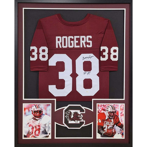 George Rogers Autographed Signed Framed South Carolina Heisman Jersey JSA