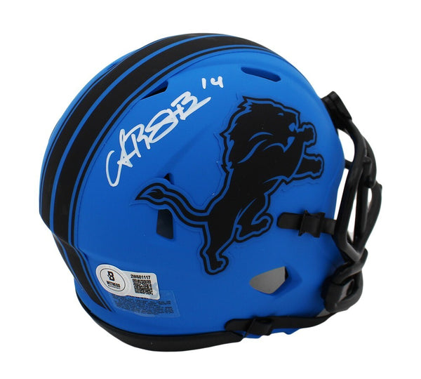 Amon-Ra St. Brown Signed Detroit Lions Speed Rave NFL Mini Helmet