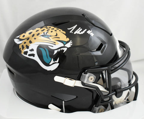 Travis Hunter Autographed Jaguars Mid-Size SpeedFlex Helmet - Beckett W Hologram