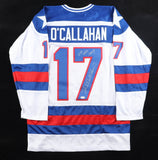 Jack O'Callahan Signed 1980 Team USA Jersey Inscribed "USA 1980 Gold"(JSA)