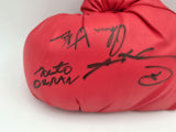 Boxing Greats Autographed Boxing Glove 3 Sig Leonard Hearns Duran Beckett A01372