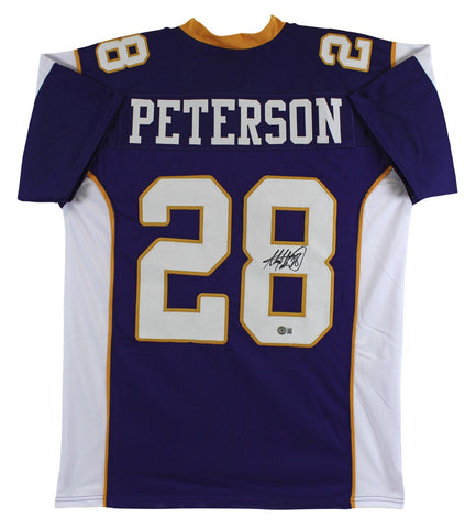 Adrian Peterson Authentic Signed Purple Pro Style Jersey Autographed BAS Witness