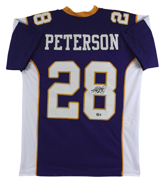 Adrian Peterson Authentic Signed Purple Pro Style Jersey Autographed BAS Witness