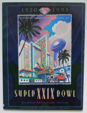 1995 Super Bowl XXIX Game Program 49ers vs. Chargers 167695