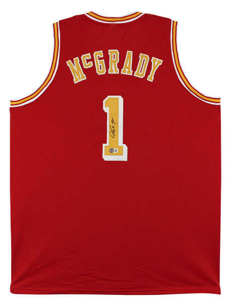 Tracy McGrady Authentic Signed Red Pro Style Jersey BAS Witnessed