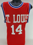 Lenny Wilkens Signed Hawks Jersey (JSA COA) St. Louis All Star Guard 1960-1968