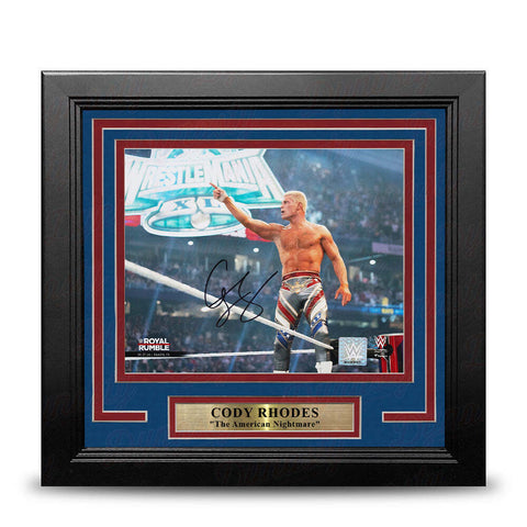 Cody Rhodes Royal Rumble Autographed 8x10 Framed WWE Wrestling Photo Fanatics