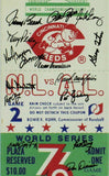 Johnny Bench Tony Perez Signed Cincinnati Red Signed 76 World Series Mega Ticket