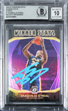 Lakers Shaquille O'Neal Signed 2020 Donruss Optic WS #1 Card Auto 10! BAS Slab