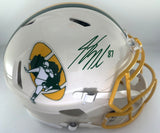 Packers JORDY NELSON Signed Full Size RETRO Authentic Speed Helmet AUTO - BAS