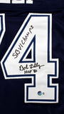 Bob Lilly Autographed Blue Pro Style Jersey w/2 Inscriptions - Beckett W Holo