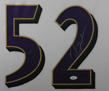 RAY LEWIS (Ravens white SKYLINE) Signed Autographed Framed Jersey JSA