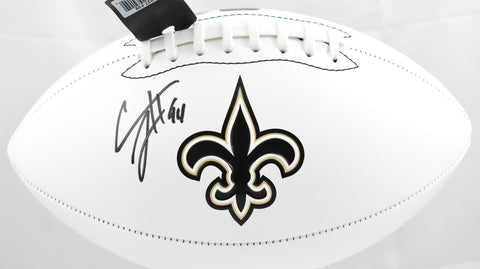 Cam Jordan Autographed New Orleans Saints Logo Football - Beckett W Hologram
