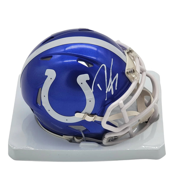 Dwight Freeney Signed Indianapolis Colts Flash Mini Helmet Beckett Witnessed