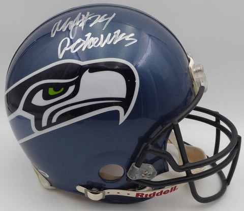 Marshawn Lynch Autographed Seahawks Authentic Full Size Helmet Go Hawks PSA/DNA