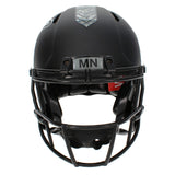 Adrian Peterson Autographed Vikings 2026 Salute to Service Speed Helmet Beckett