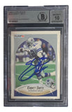 Emmitt Smith Signed Dallas Cowboys 1990 Fleer #U40 Rookie Card BAS Auto 10