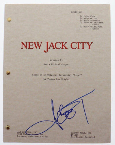Ice-T (Scotty Appleton) Signed "New Jack City" Movie Script (ACOA) 1991 #1 Movie