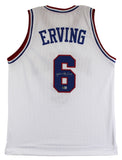 Julius "Dr. J" Erving Authentic Signed White Pro Style Jersey Autographed BAS 3