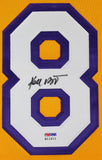 Lakers Kobe Bryant Signed Yellow M&N 2000-01 HWC Authentic Framed Jersey PSA/DNA