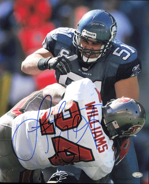 Lofa Tatupu Autographed Signed 11x14 Photo Seattle Seahawks MCS Holo #64250