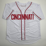 Autographed/Signed Brady Singer Cincinnati White Baseball Jersey Beckett BAS COA