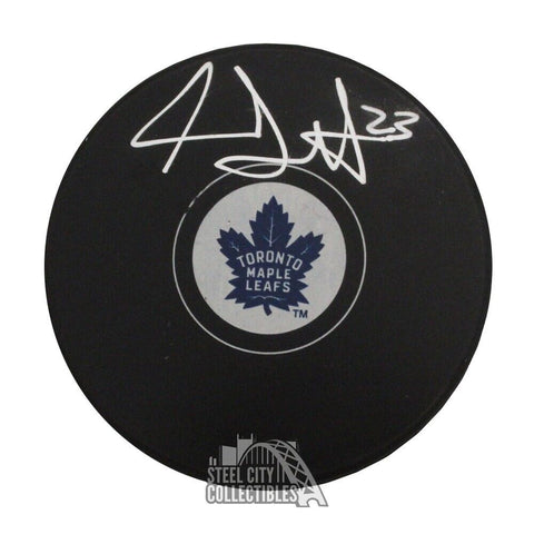 Travis Dermott Autographed Toronto Hockey Puck - Fanatics