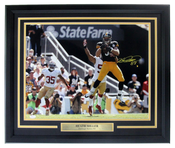 Heath Miller Pittsburgh Steelers Autographed 16x20 Photo Framed JSA 211139